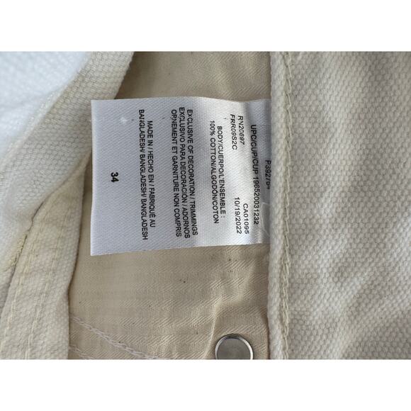 Women's Dickies White High Rise Carpenter Workwear Utility Shorts size 32 - Picture 6 of 6